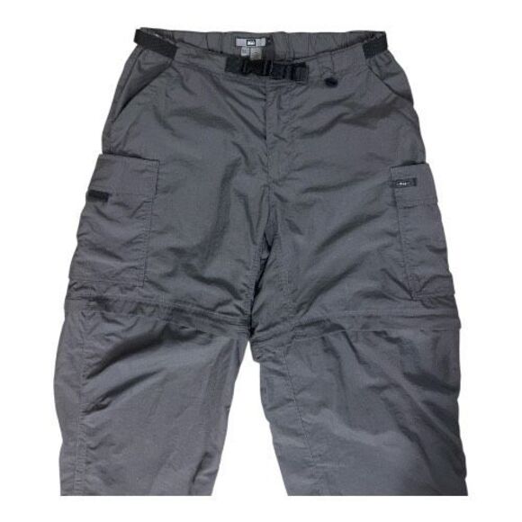REI UPF 50+ Women Grey Convertible Cargo Pants Size 8 Belted Zipper Leg Outdoor - Picture 4 of 15